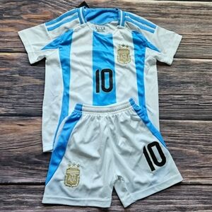 Argentina Messi soccer Jersey and shorts